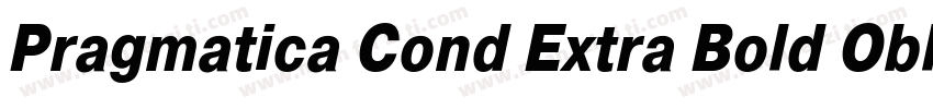 Pragmatica Cond Extra Bold Oblique字体转换